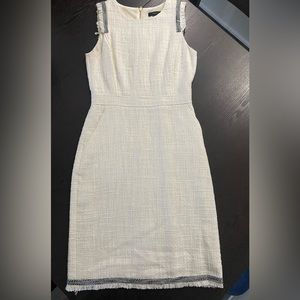 White tweed dress